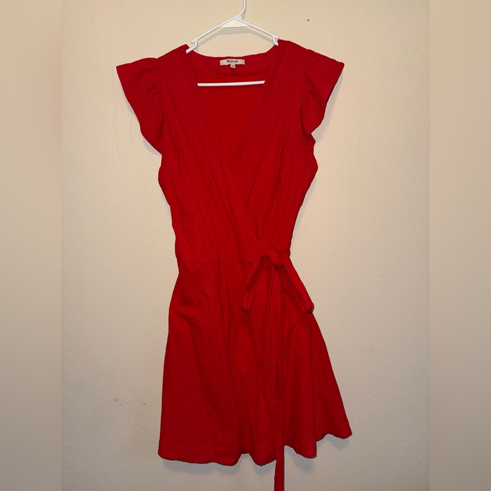 Red Madewell Wrap Dress